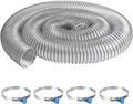 2-1/2"x10'PVC Dust Collection Hose,2-1/2"Dust Collector Hose for Woodworking,Workshops,Wood Shop Dust Collection System,2.5Inch PVC Clear Flexible Hose for Extract Dust Debris Fume w/Carbon Steel Wire