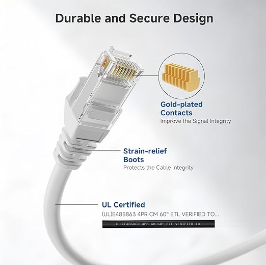 Cable Matters 10Gbps Snagless Cat 6 Ethernet Cable - 30ft - Image 4