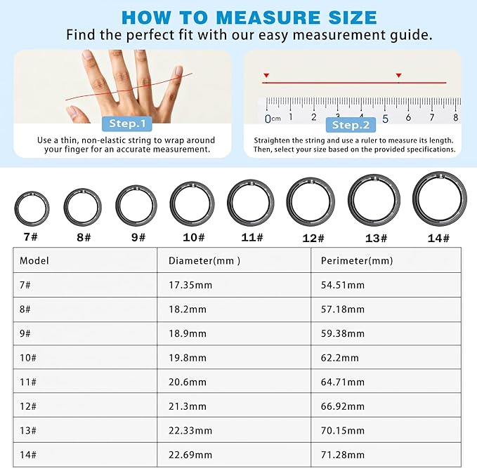 S SECRETTOP Smart Ring for Women & Men, Activity Tracker Ring, Heart Rate Monitor, Sleep Monitoring, Step Counting, Calorie Pedometer, No Subscription Fee, iOS Android (Black 10)