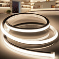 VOEWT LED Strip Lights Neutral White 4000K,16.4ft 110-120V Neon Rope Lights,Flexible Silicone Outdoor Waterproof Neon Strip Lights for Bedroom,Mirror,Kitchen Cabinet, Living Room,Halloween Decor