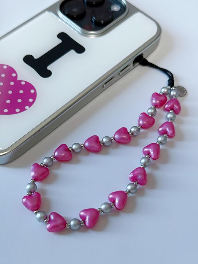 Drawwind Phone Charm Beaded Wristlet Strap Universal Cell Phone Lanyard Cute - Image 2