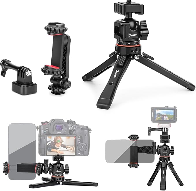 Zeadio Heavy Metal Tripod Kit: 1/4" Screw Adapter Tripod Mount by Zeadio
