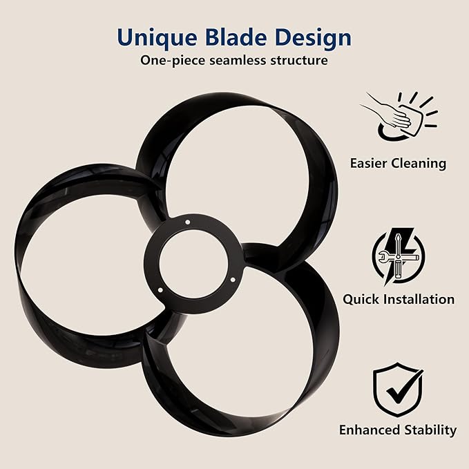 FANX 22 Inch Ceiling Fan with Light and Remote, Quiet DC Motor, Dimmable LED, Reversible 3-Speed Control, Easy Installation Flush Mount Fan for Small Rooms (Black)
