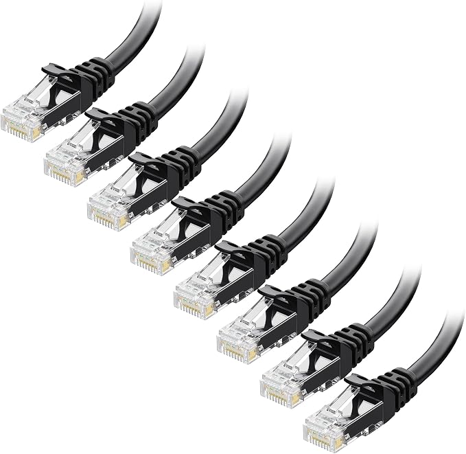 Cable Matters 1Gbps 8-Pack Snagless Short Cat 5e Ethernet Cable - 1ft by CableMatters