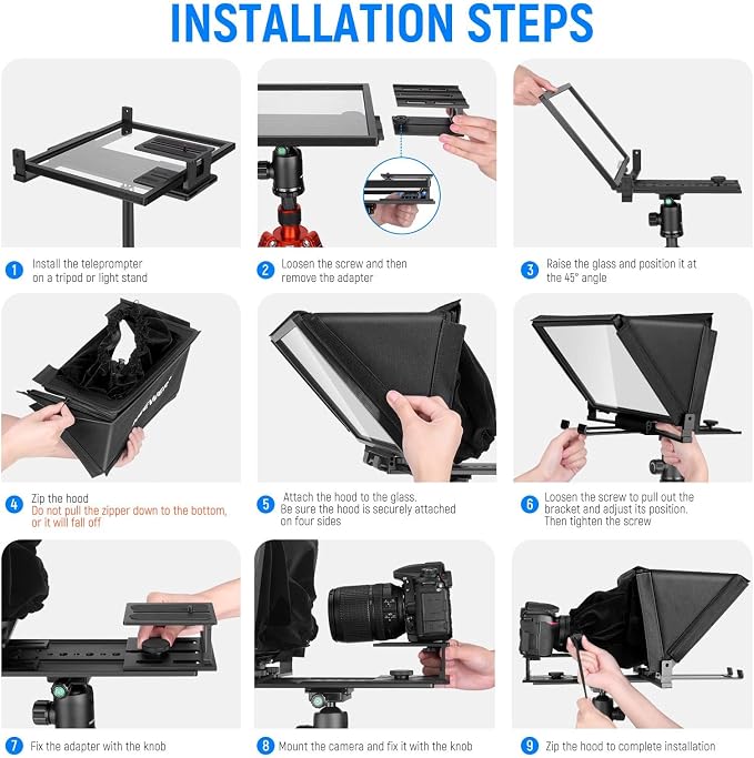 NEEWER X12 14 inch Aluminum Alloy Teleprompter - Image 5