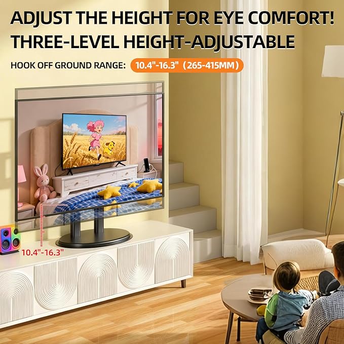 XinleTech Table Top TV Stand with Heavy-Duty Metal Base,Universal TV Stand for 50-90 inch TVs,Height Adjustable TV Mount Stand,No Drill Installation, Max VESA 680x600mm, Holds up to 155lbs,XL-DZ750
