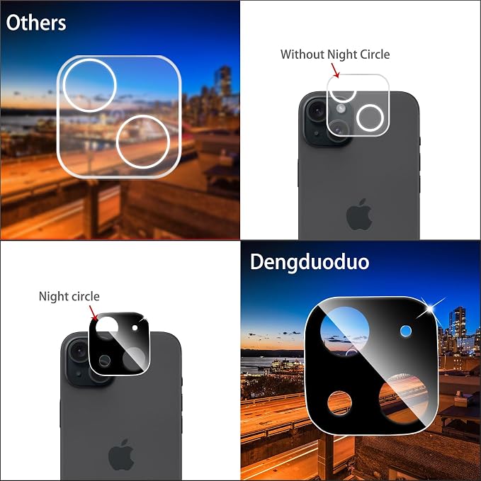 Dengduoduo 3 Pack Tempered Glass Camera Lens Protector - Image 5
