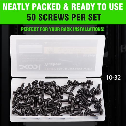 XOOL 50-Pack 10-32 Rack Screws - Image 7