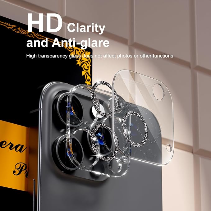 for 6 Pack iPhone 15 Pro/iPhone 15 Pro Max Camera Lens Protector 9H Tempered - Image 6