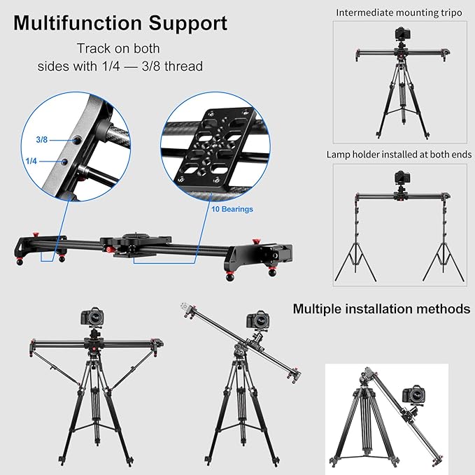 GVM Carbon Fiber Motorized Camera Slider - Image 7
