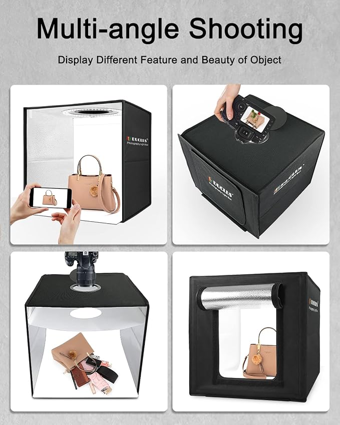 DUCLUS Light Box Photography, 16x16 Inch Photo Light Box - Image 6