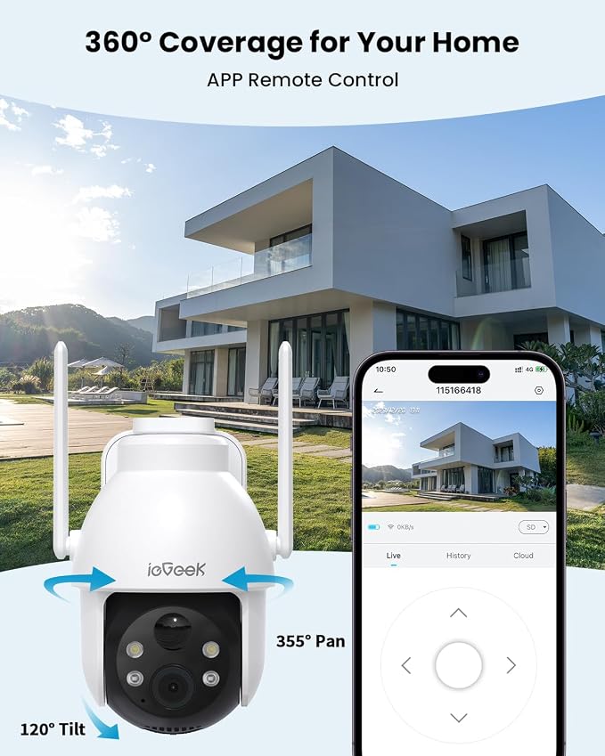 ieGeek Security Cameras Wireless Outdoor, 2K Solar WiFi Camera - Image 3