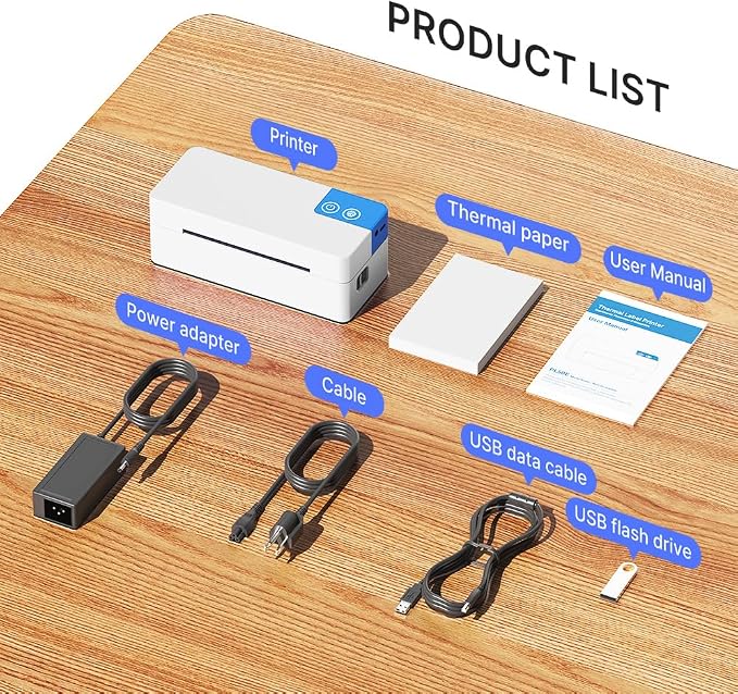 Bluetooth Thermal Shipping Label Printer, 4x6 Portable Direct Thermal Printer - Image 6