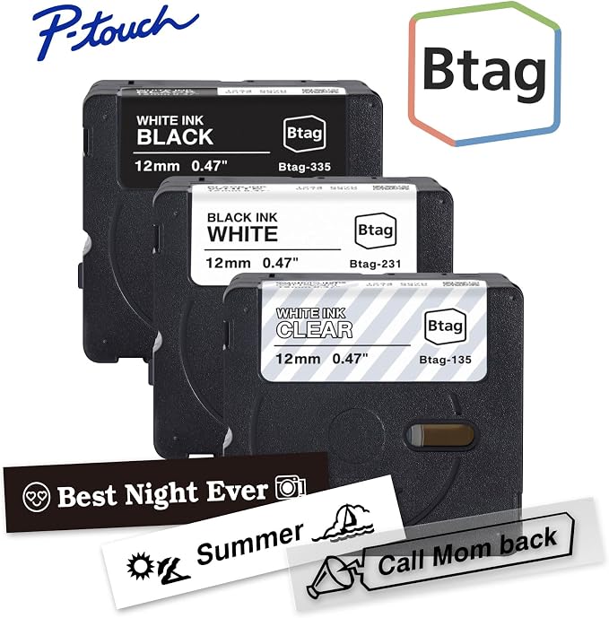 Brother Genuine P-Touch Btag Label Tape, 0.47 in by 13.1 ft - Image 2