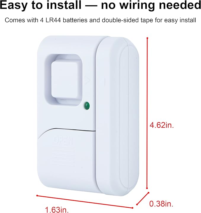 UltraPro Personal Security Window and Door Alarm, 5 Pack, DIY Protection - Image 2