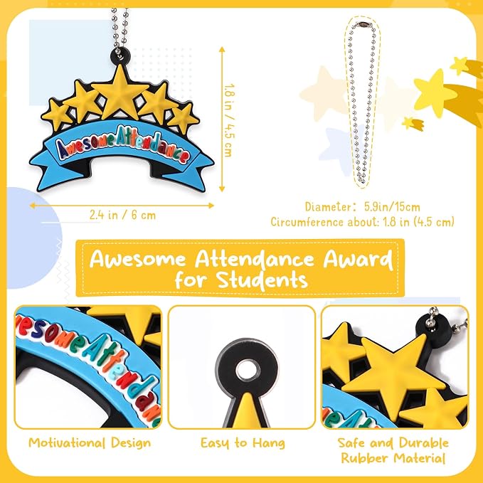 200 Pcs Awesome Attendance Silicone Tags - Image 2