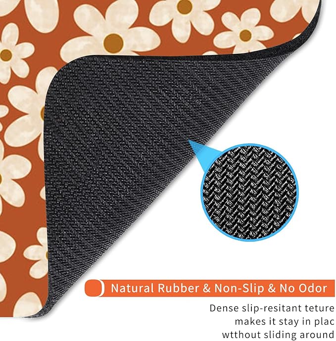 Armanza Square Mouse Pad Cute Flowers, Personalized Premium-Textured Custom Mouse Mat Design, Washable Mousepad Cloth, Non-Slip Rubber Base Computer Mouse Pads for Wireless Mouse