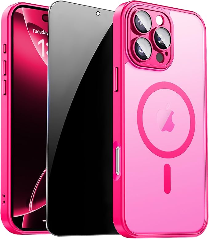 for iPhone 16 Pro Case with Privacy Screen Protector and Camera Protection by ZOZDOKG