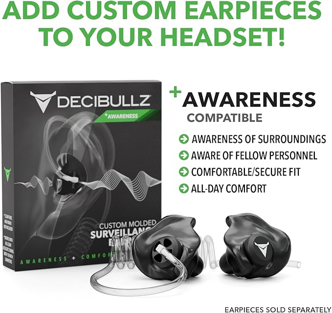 Decibullz 2-Way Surveillance Acoustic Tube Headset, M1 Earpiece Audio Set - Image 6