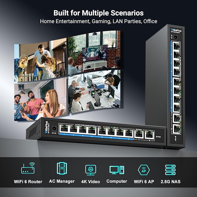 10 Ports 10Gb Unmanaged Ethernet Switch - Image 4
