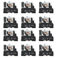 12 Pcs 12Amp Power Relay Switch UL Listed 24V DC Relay Coil, 5 Pin SPDT 1NO 1NC with Test Button, LED Module Light, Socket Base, DIN Rail