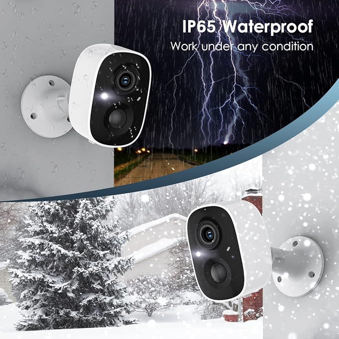 GMK Security Camera Wireless Outdoor, 2K Color Night Vision AI Motion Detection - Image 3