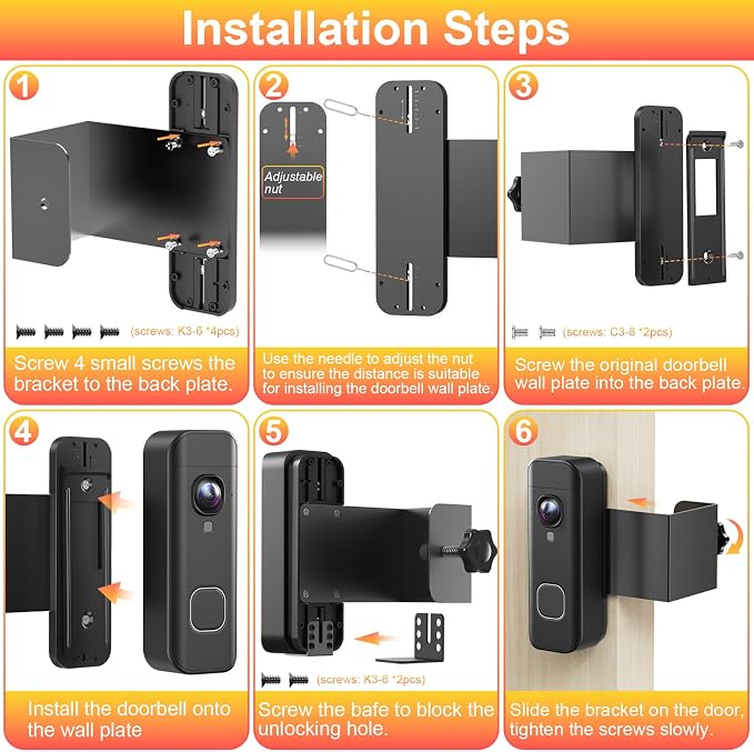 Anti-Theft Doorbell Mount Compatible - Image 6
