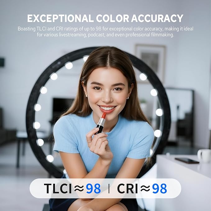 Godox Litemons LE300Bi 300W Bicolor LED Video Light, 58900Lux@1M CRI98+ Studio Bright with APP Control 11 FX Effects, 0-100% Brightness Bowens Mount LED Light(Black)