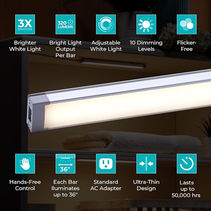 BLACK+DECKER Compatible with Alexa Smart LED Under Cabinet Lighting Kit - Image 7
