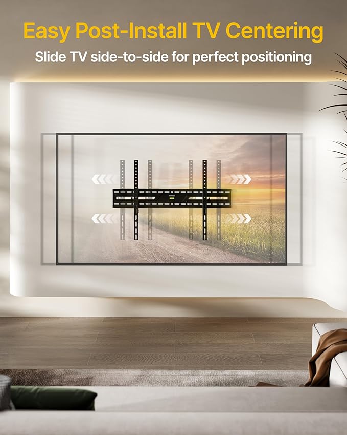 monTEK 15°Full Tilting TV Wall Mount for 50-100 inch Large TVs up to 220 LBS & 900x600mm Vesa, Effortless Tilt & Lock Heavy Duty TV Wall Mount Fits 32″/24″/18″/16″ Wood Studs TM1005W-LT