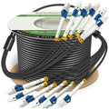 100 Meters 6 Core Industrial TPU LC to LC Outdoor Armored Fiber Optic Cable by YUTIANHOME