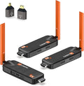 Wireless HDMI Transmitter and 2 Receivers, Support Up to 6 Receivers, 5.8G WELUSOPU HDMI Wireless Extender Casting Content for PC Laptop Camera Cable Box to Multiple TVs Monitors Projectors -165FT
