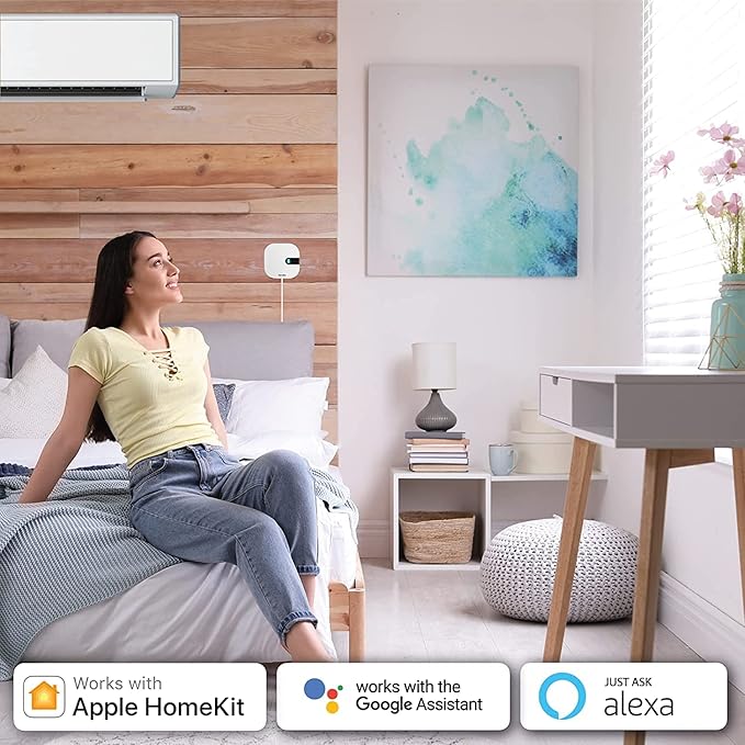 Sensibo Air - Smart Air Conditioner Controller. Apple HomeKit Certified. 60-Seconds Installation. Maintains Comfort and Energy Saving Features. Compatible with Google, Alexa, Apple HomeKit & Siri