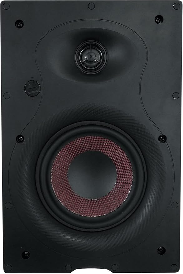Rockville Pair WA658 240W in-Wall Speakers, 6.5" Kevlar Woofer, Silk Dome Tweeter, Magnetic Grilles, 3-Position Tweeter Control, 8-Ohm, for Home Theater & Whole-House Audio