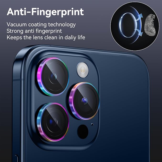 WSKEN for iPhone 15 Pro/iPhone 15 Pro Max Camera Lens Protector, Shatterproof - Image 4