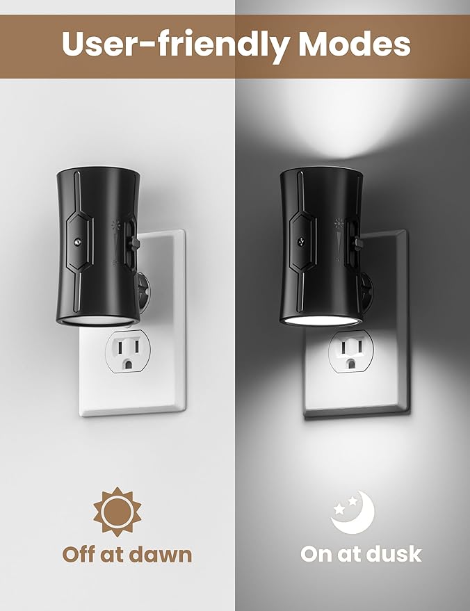Sujeet LED Night Lights Plug into Wall, Bright Night Light, Dusk to Dawn Sensor, White Night Light, 0-100LM Adjustable Brightness, Dimmable Nightlights for Hallway, Bathroom Bedroom Kitchen, 2 Pack