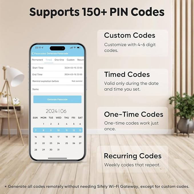 Fingerprint Smart Deadbolt with Keypad – Keyless Entry Lock for Home, Apartment, Office, Airbnb, Rental, Kids & Seniors, App & Code Access, Auto-Lock, Easy DIY Install, Compatible with Alexa & Google