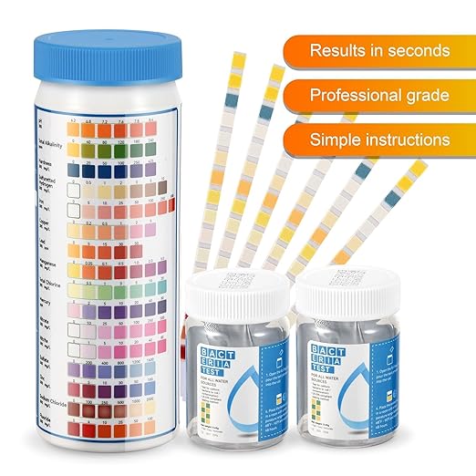 AAwipes Drinking Water Test Strips 150 + 2 Bacteria Tester Kits, Complete Testing Kit for Home, Well, Tap, City, Flood Water (K03-150)