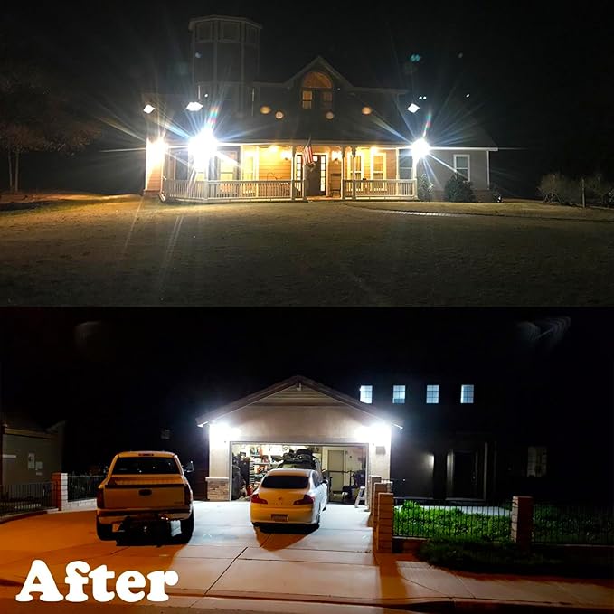 SANSI 36W LED Motion Sensor Outdoor Lights,Hardwired Security Light Motion Activated,Flood Lights Dusk to Dawn 3600LM,Motion Detection Lights,Super Bright for Yard,Garage,350W Equiv 5000K IP65,White