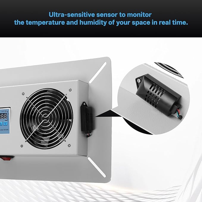 Pewoaoa 240 CFM Crawlspace Vent Fan, With Thermostat,Humidistat, Crawlspace Fans, For Moisture Reduction, Radon Mitigation, Freeze Protection, Ideal for Basement, Attic, Crawl Space Fan Vent(Air Out)