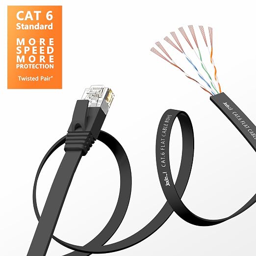 Jadaol Cat 6 Ethernet Cable 150 ft, 10Gbps Support Cat8 Cat7 Network, Flat RJ45 - Image 3