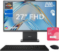Lenovo IdeaCentre Business All-in-One, 27" FHD Touchscreen 100Hz, AMD Ryzen 5 7535HS, 64GB DDR5 RAM, 2TB SSD, Webcam, Wireless KB & Mouse, Windows 11 Home, Bundle with Adata 64GB USB Flash Drive