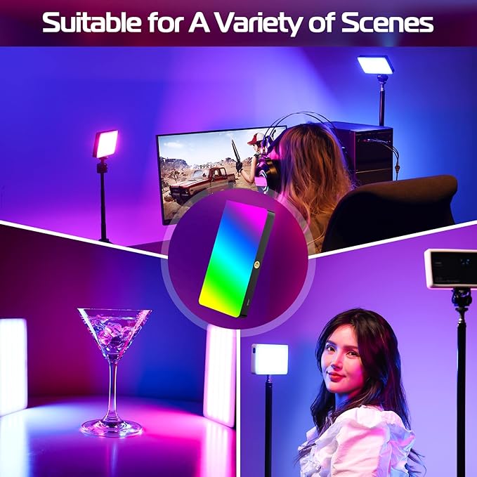 ULANZI LT002 RGB Video Light, Portable LED Camera Light Panel 0-360 Full Color - Image 6