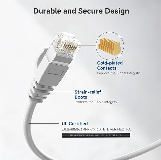 Cable Matters 10Gbps Snagless Cat 6 Ethernet Cable - 7ft - Image 5