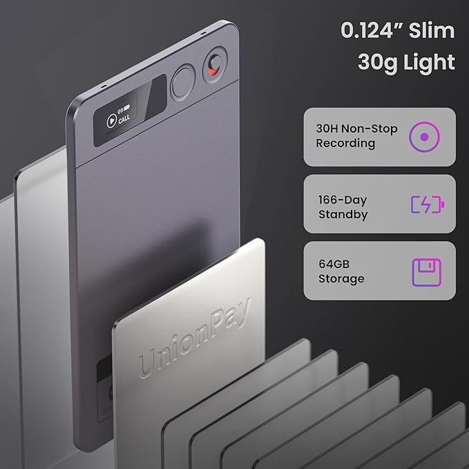 AI Voice Recorder, Note Pro Voice Recorder Transcribe & Summarize, AI Noise Cancellation Technology, Supports 152 Languages, 64GB Memory APP Control Audio Recorder for Lectures, Meetings, Calls