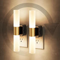JandCase LED Night Light, 2 Pack Night Lights Plug into Wall, 3000K Soft White, 0-100LM Adjustable Brightness, 180° Rotating Plug in Night Light with Auto Light Sensor for Bedroom Bathroom Hallway