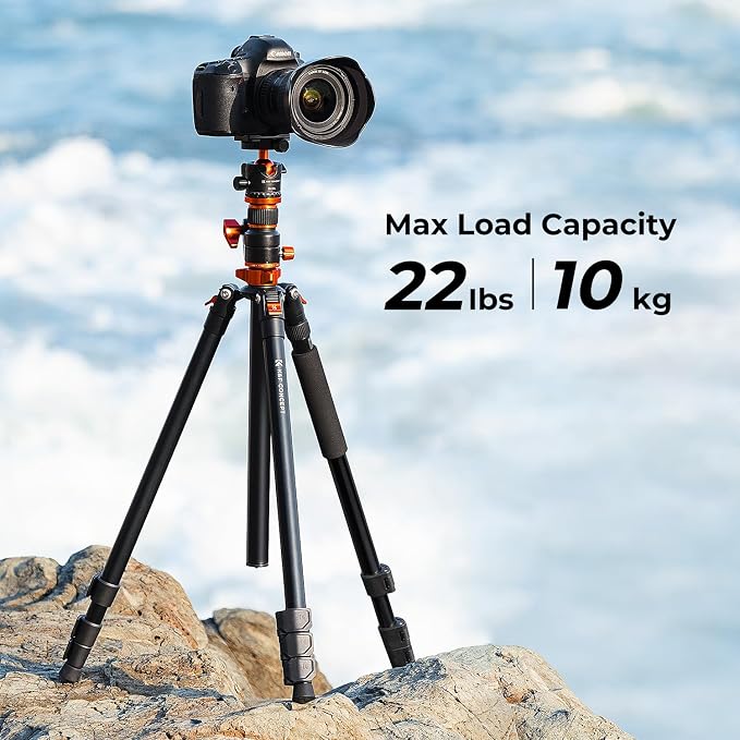 K&F CONCEPT 90''/230cm Ultra High Camera Tripod T254A7+BH-28L | Horizontal - Image 4