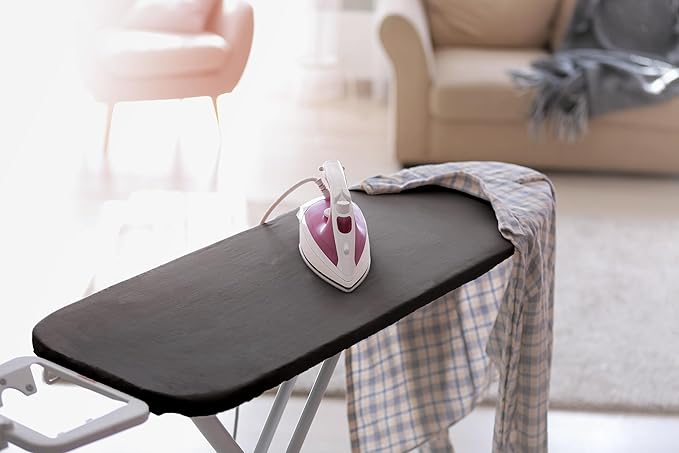 Encasa XO Ironing Board Cover and Pad 42"x14" - 4mm Felt Medium Iron Board Cover with Padding - Heat Resistant, Stain-Safe Dye, Non Slip Elastic Bungee Cord Tightening Iron Table Cover Grey
