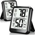 Antonki 2-Pack Room Thermometer, Digital Small Hygrometer Indoor Thermometer by Antonki