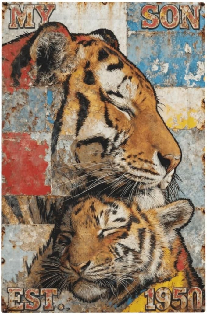 Bvtewkhz Tiger Vintage No Device Single Blank Decorative Outlet Covers Light Switch Plate Electrical Receptacle Switchplate For Bathroom Kitchen Bedroom